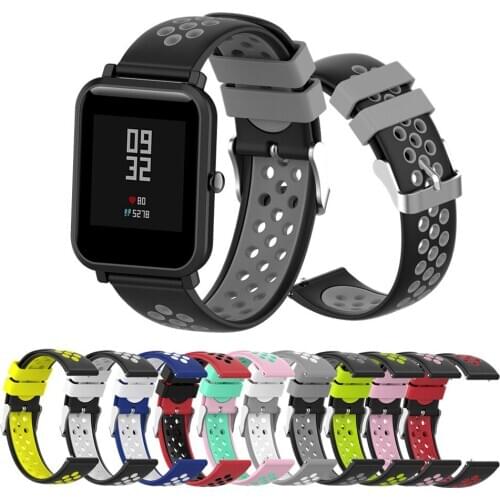 Coloful Bracelet Wrist Strap For Amazfit Bip Pop U Lite S Watchbands For Amazfit GTS 2 Stratos Pace Silicone Smart Watch Strap