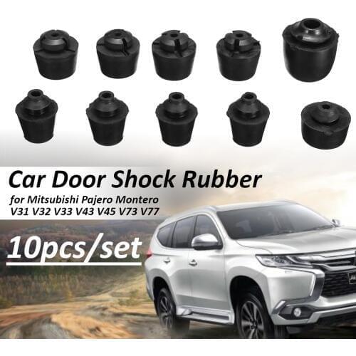 10Pcs Car Door Bumper Dampers Buffer Pad Anti Shock Bump Stop Rubber For Mitsubishi Pajero Montero V31 V32 V33 V43 V45 V73 V70