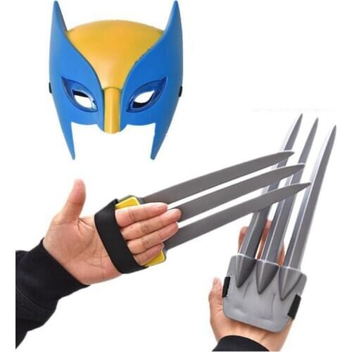Marvel Wolverine Action Figure Toys Wolverine Claw Wolverine Mask Cloak Cosplay Superhero Weapons Halloween Gift Toys For Kids