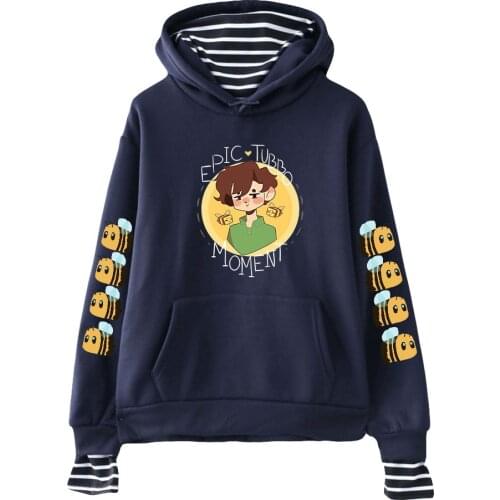 Tubbo Dreamwastaken GeorgeNotFound print Fake Two Piece Hoodies Women/Men Long Sleeve Hooded Sweatshirt loose tops ins