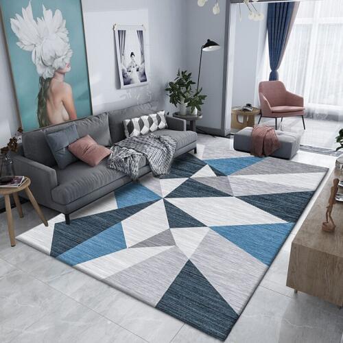 Nordic Art Geometric Pattern Print Carpet For Living Room Bedroom Anti-slip Floor Mat Fashion Kitchen Carpet Area