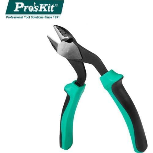 ProsKit Electrical Wire Cable Cutters 45 Degrees Bending Head Steel Wire Pliers Province Force Cable Stripper Cutting Plier