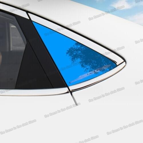 Lsrtw2017 Carbon Fiber Car Rear Window Triangle Panel Styling for Hyundai Verna Solaris Accent 2017 2018 2019 2020 Accessories