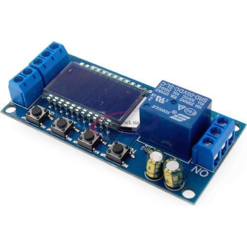 Micro USB Digital LCD Display Time Delay Relay Module DC 6-30V Control Multifunction Timer Switch Trigger Cycle Module Board
