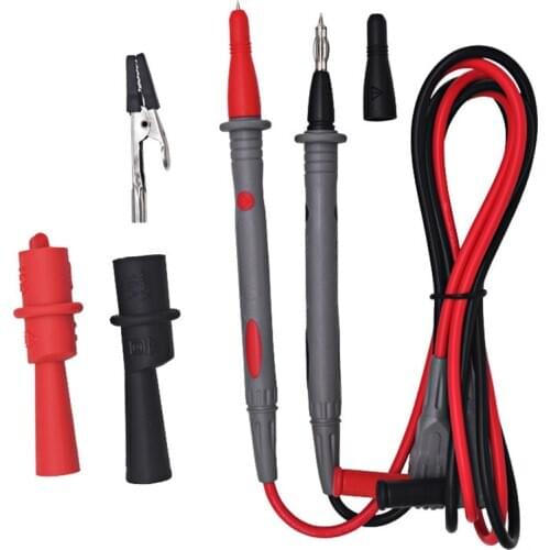 QHTITEC Electrical Multimeter Test Leads Set lantern Tip Test Lead Replaceable Multimeter Probe Test Wire Kit Alligator Clip