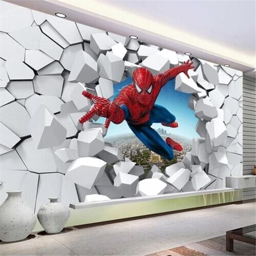 Custom Mural Wallpaper 3D creative cartoon theme childrens room boy room bedroom Background Wall Painting