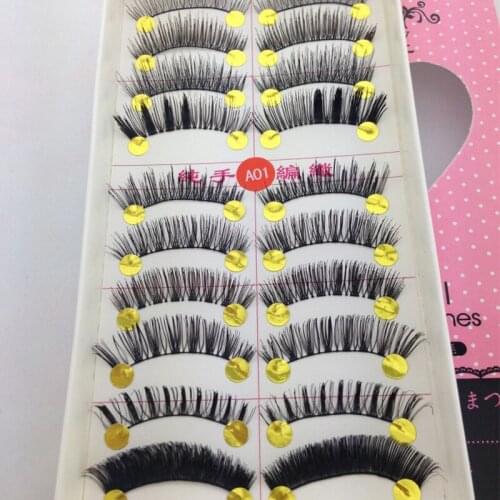 10 Pairs Natural False Eyelashes Long Thick Eye Lashes Handmade handmade Soft Eye Lash Makeup Extension Tools
