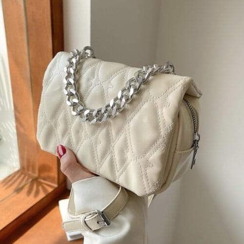 Embroidery thread small bag Chain crossbody bag 2021 New Quality PU Leather Womens Designer Handbag Luxury brand Shoulder Bag