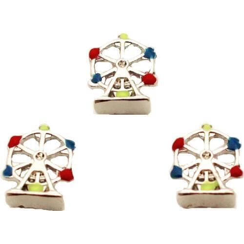 New Arrival 10pcs/lot sky wheel floating charms living glass memory lockets diy animal Accessory charms jewelry
