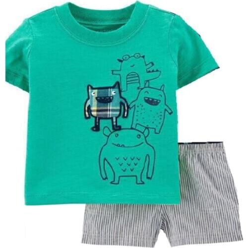 TUONXYE Childrens Monster Pajamas Set Girls Pajamas Cotton Kids Pyjamas Boys Sleepwear Child Night Wear Clothing Suits