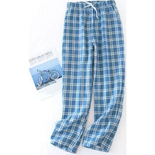 Fdfklak Couples pajamas pant casual cotton home pants lounge wear sleeping pant women or men nightwear pants female trousers