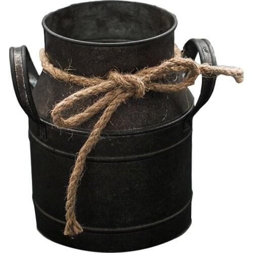 Garden Metal Plant Pots Vintage Milk Churn Flower Bucket Hanging Flower Holder High-Quality Materials Durable And Practical