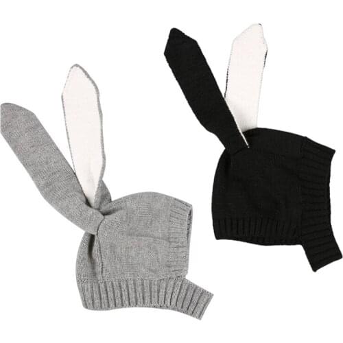 Autumn Winter Baby Hat Toddler Infant Rabbit Ears Hat Knitted Cap for Children Newborn Bunny Beanie Photography Props