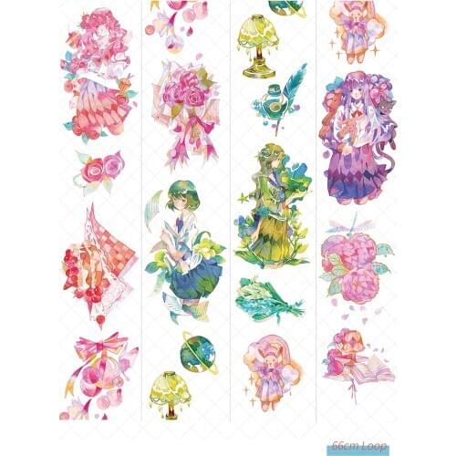 Fairy Flower Girl Washi Tapes Bullet Journal Masking Tape Adhesive Tape DIY Scrapbooking Washi Stickers