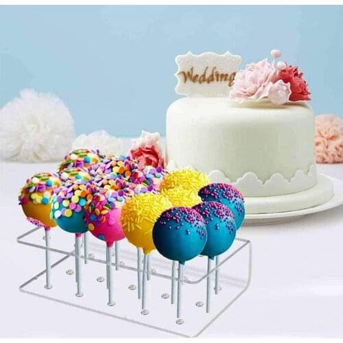 Showing Stand 15 Holes DIY Transprant 3mm Acrylic Eco-friendly Lollipop Holder for Wedding Party Shop Candy Stand Wholesale