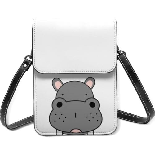 Hippo Shoulder Bag Shopping Student Mobile Phone Bag Gifts Reusable Leather Bags