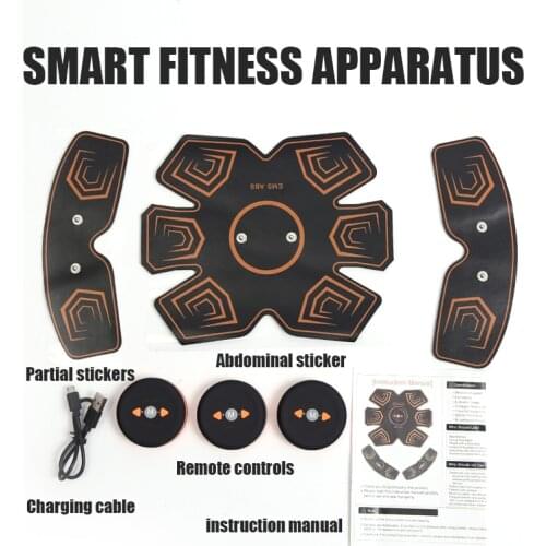 ABS Electric Muscle Trainer Abdominal EMS Press Stimulator Slimming Fitness Exercise Machine Home Gym Office Fitness Equipment