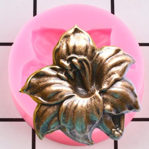Tropical Theme Flowers Silicone Mold DIY Party Cupcake Topper Fondant Cake Decorating Tools Candy Clay Chocolate Gumpaste Mould