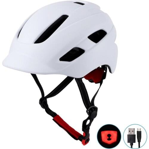 Bicycle Helmet MTB Road Bike Bicycle Helmets With Usb Charging Light Protective Satety Helmets Riding Equipment Led Taillight