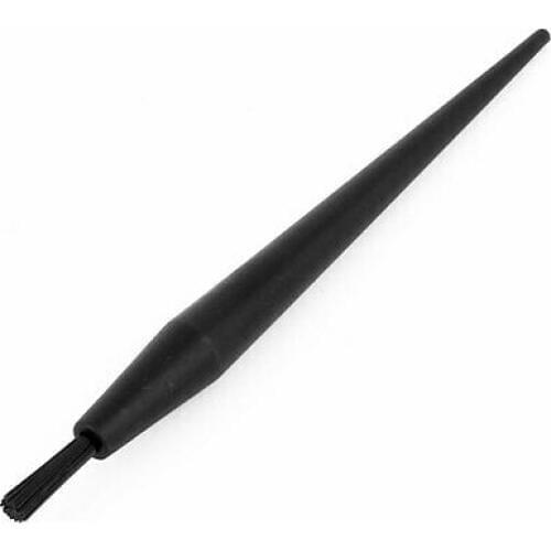 Computer Vents Plastic Anti Static ESD Dust Round Handle Brush Small Black
