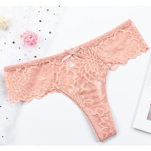 Women Sexy Lace Mesh See-Through Breathable High Quality Thongs Mini Bikini Transparent Panties Lingerie Underwear String Perle