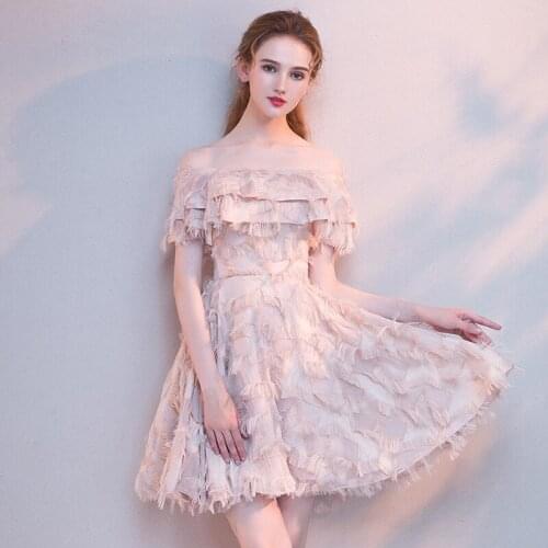 Womens Sexy 2021 New Autumn Boho Mini Bodycon Evening Party Lace Dress Casual Sweet Clothes Elegant Backless Shoulder Clothing