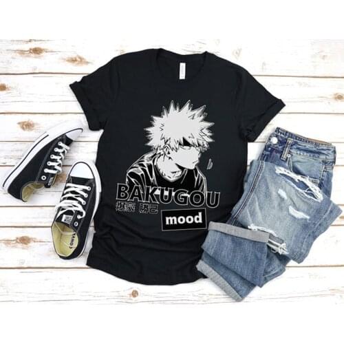 2020 My Hero Academia Anime Manga T Shirt New Funimation Bakugou Katsuki Cartoon Nice Loose T-shirt Men Tee Shirt