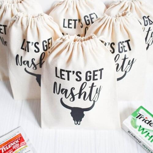 5pcs Lets Get Nashty Bags Nash Bash Hangover Recovery Kit Bag Bachelorette Party Bride to Be Favors Nashville bridesmaid Gift