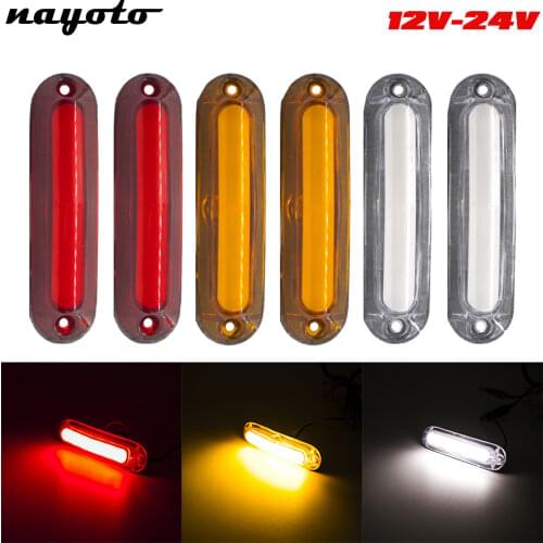 6x Car Warning Light 6 LED Light For Trailer Truck Lorry Orange White Red LED Side Marker Indicator Lamp 12V 24V