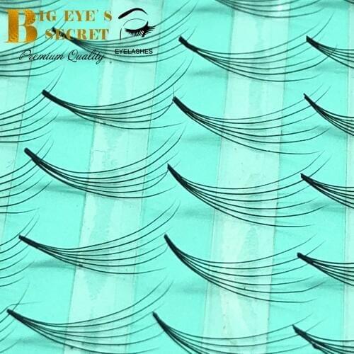 Big eyes secret 2D3D4D5D6D7D Russian Premade Volume Eyelashes Extension Short Stem Premade Fans C/D Curl Mink Individual Lash