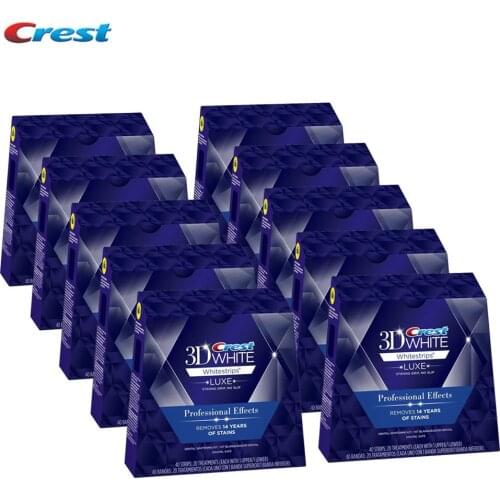 VIP Crest 3D White LUXE Whitestrips Teeth Whitening Original Professional Effects 1 Boxes=20 Pouches/40Strips