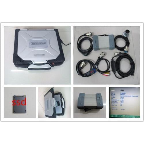 Mb star c3 diagnosis with software super ssd with laptop cf-30 with battery full cable ready to use