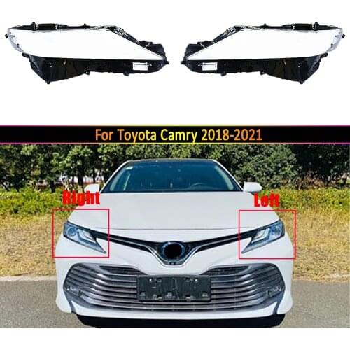 Halogen Headlight Lens For Toyota Camry 2018 2019 2020 2021 Headlamp Cover Replacement Auto Shell Front Glass Caps