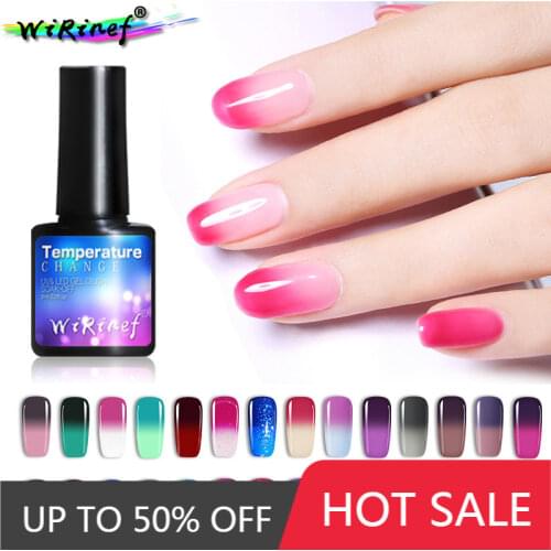 WiRinef 28 Color Temperature Change Nail Polish Gel Soak Off UV Varnish Chameleon Hybrid Varnish Magic Lacquer Gel