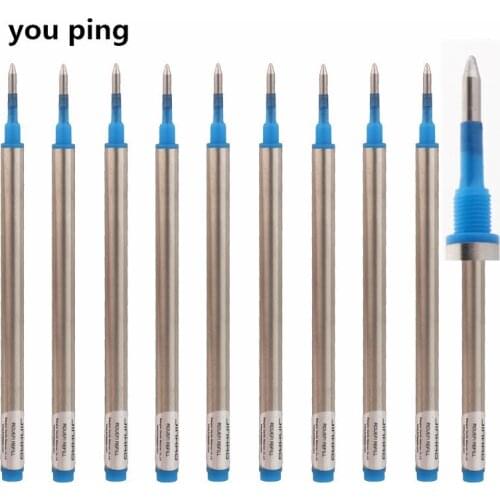 Jinhao 10pcs Blue Screw Ink Refills Rollerball Pen portable pens Cartridge Office School Student Stationery