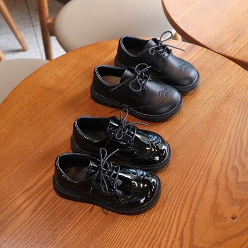 Boy Leather Shoes In The New Childrens Shoes Kids British Style Soft-soled Student Shoes Trendy Shoes Hot Fashion School Shoes