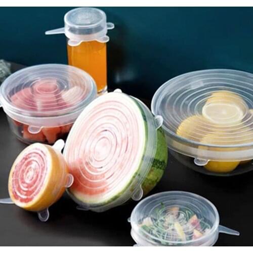 Food grade silicone fresh-keeping cover Silicone Stretch Lids Universal Wrap Bowl Pot Lid Silicone Cover Kitchen Accessories