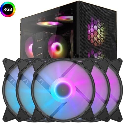 DarkFlash 120mm Case Fan Cooler PC Air Cooling Fans Adjustable 4PIN RGB Speed Color Radiator 12V Mute New Computer Cooling Fans