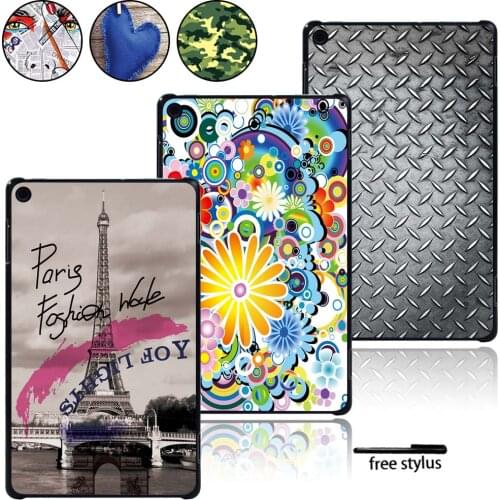 Lightweight Hard Shell Case Cover Fit Amazon Fire 7/HD 8/ HD 10 with Alexa Tablet Multicolor Protector Cove + Stylus