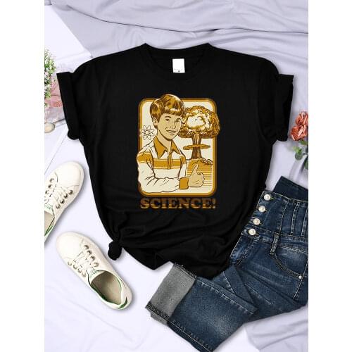 Science! Variant Print Female Tshirt Big Size High Quality Tshirt Hip Hop Soft 2021 Clothes Cartoons Breathable Women Tshirt