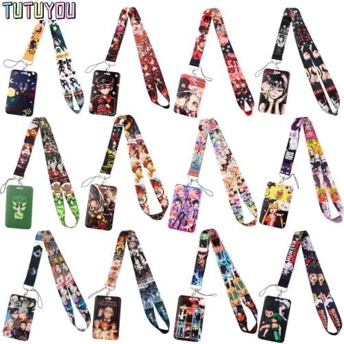 PC3072 Anime Cat Monster Lanyard Card Holder Student Hanging Neck Mobile Phone Lanyard Badge Subway Access Card Holder