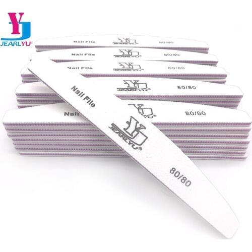 50Pcs/lot Boat Nail File 80/80 Buffer Sponge Stretching Nail Portable High Quality Tips Sanding Accessories Care Professional