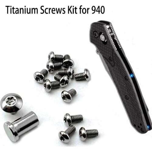 Full Set Titanium Alloy Nail for Knife 940 Screw Butterfly Handle Screw EDC 940 Knife Full Set of Screws