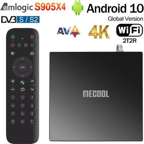 Mecool KT1 S2 Smart TV Box Android 10Amlogic S905X4-B TV Box 2T2R Dual Wifi BT 4.2 8K 60 FPS TF Card HDR10+ Set Top Box