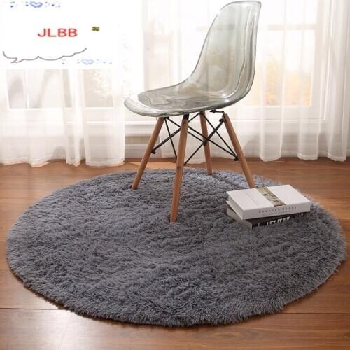 Fluffy Round Rug Carpets for Living Room Decor Faux Fur Rugs Kids Room Long Plush Carpet for Bedroom Shaggy Area Rug Modern Mats