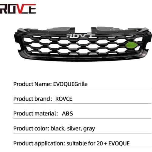 ROVCE Front Bumper Grille 2019 2020 2021 2022 Range Rover Evoque Style Racing Grills High Quality Brand New Car Accessories