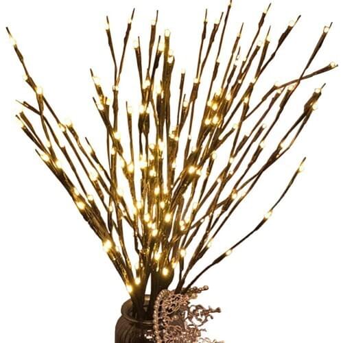 Christmas Pendant 20LEDs Willow Branch Lamp Strings Light Wedding Party Tree Decoration