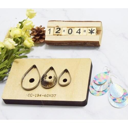SMVAUON Die Cut Steel Punch DIY Tassels Teardrop Earrings Blade Rule Cutting Mold Wood Dies Cutter For Leather Paper Crafts