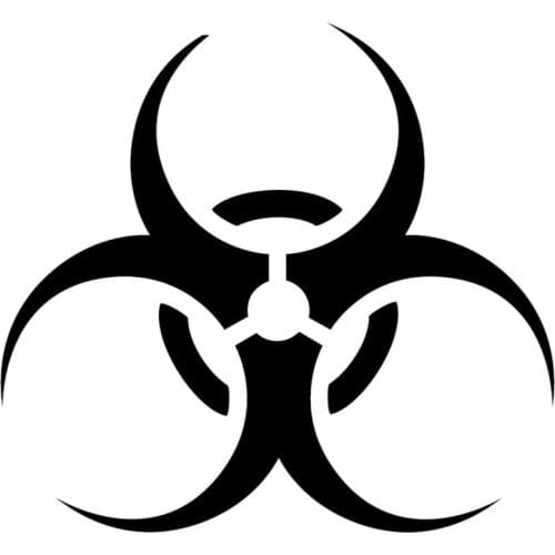 Biohazard Symbol Popular Creative Vinyl Stickers Waterproof Decal Warning Car Sticker PVC,15cm*13cm