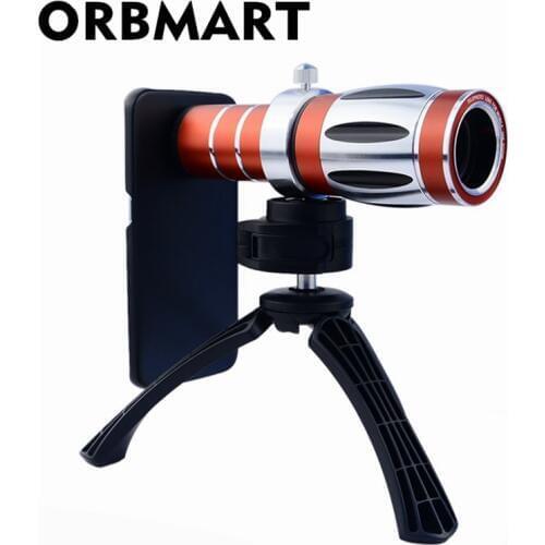ORBMART 20X Optical Zoom Lens Camera Telescope With Mini Tripod Case Cover For iPhone 6 6s 6 Plus 6s Plus